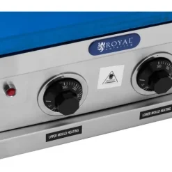 Royal Catering - Våffeljärn för glasstrutar - 100–120 våfflor/timme - 74 x 124 mm