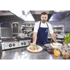 Royal Catering - Våffeljärn - 2 x 2000 W - Rektangulärt