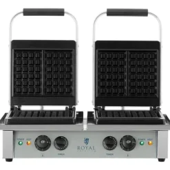 Royal Catering - Våffeljärn - 2 x 2000 W - Rektangulärt