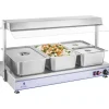 Royal Catering - Värmeplatta med 4 halogenlampor - 2000 W - rostfritt stål