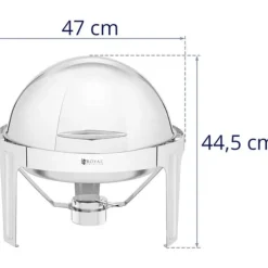 Rundabordsmatvärmare för pasta med rolltop-överdrag, 6 l