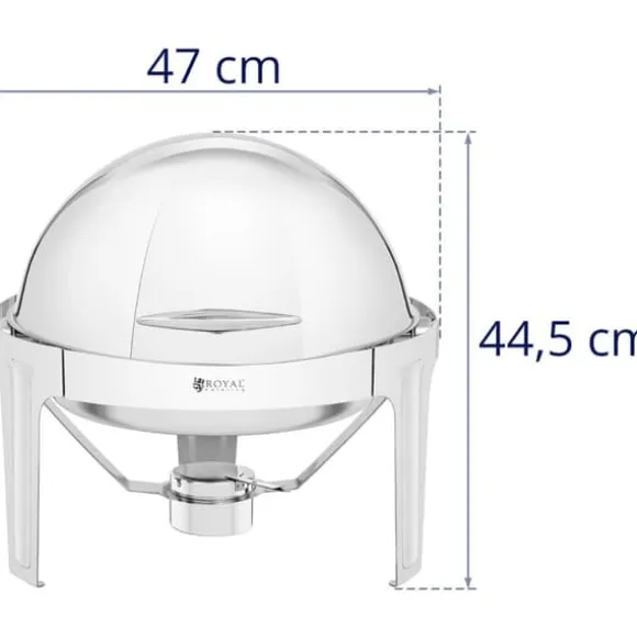 Rundabordsmatvärmare för pasta med rolltop-överdrag, 6 l