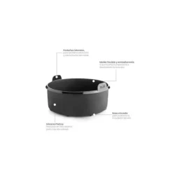 Rund behållare för Luftfritös - IBILI - 100% platina silikon - 20x20x7 cm - Non-stick - Resistens -60°C till 230°C
