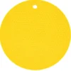 Rund Formmatta Livsmedelskvalitet Förtjockad Silikon Placematta Isoleringsdyna Mikrovågsugnsmatta Gul