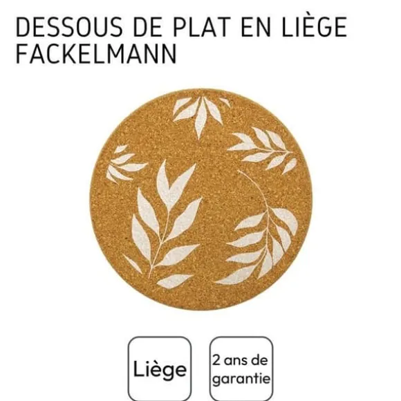Rundt underlag i kork 19 cm Fackelmann