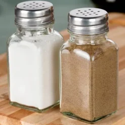 Salt- och pepparset, 2-delad saltkar i glas + pepparskakare, 80 ml, VILDE 229152