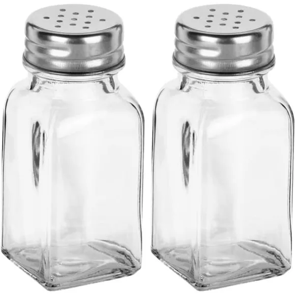 Salt- och pepparset, 2-delad saltkar i glas + pepparskakare, 80 ml, VILDE 229152