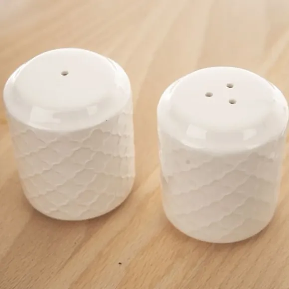 Salt- och pepparset, 3-delat, kryddningsset, saltkar + pepparskakare, servetthållare, WHITELINE ORION 153692