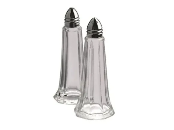 Saltstrykare 11 cm 6 hål Glas/krom,1 st