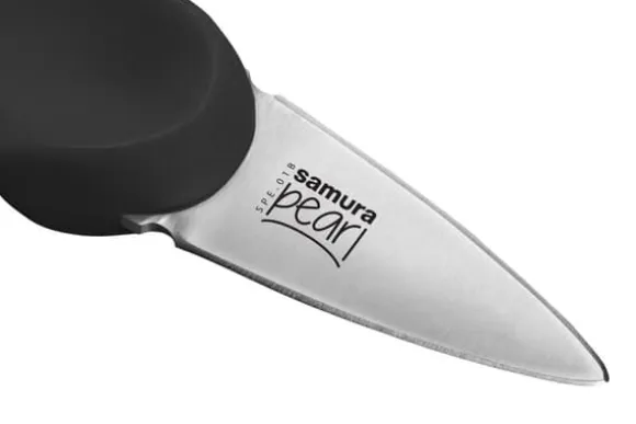 Samura PEARL 3,0” Ostronkniv - Premium Japanskt Stål Svart Köksverktyg för Precisionsöppning av Skaldjur och Kulinarisk Förträfflighet