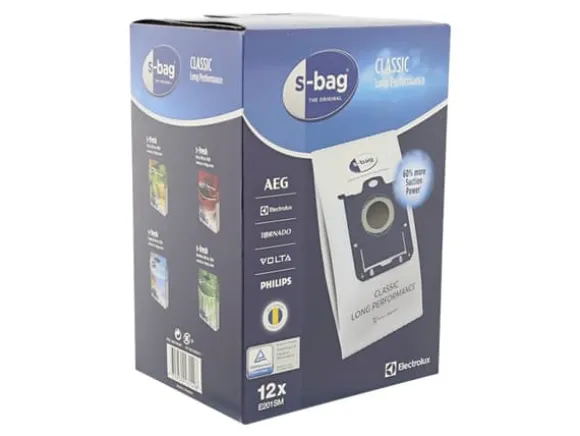 s-Bag E201SM Classic Long Performance Dammsugarpåsar - 12-pack