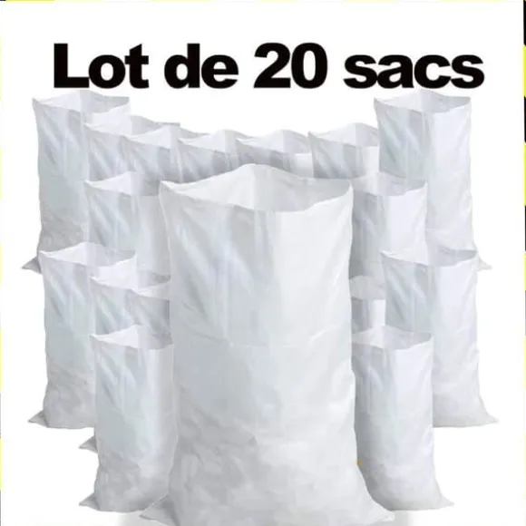 Säckar för avfall - Avfallssäck - Sandpåse - 20 stycken, 55 x 95 cm, 64L - för sand, jord, grus, trädgårdsarbete, byggavfall