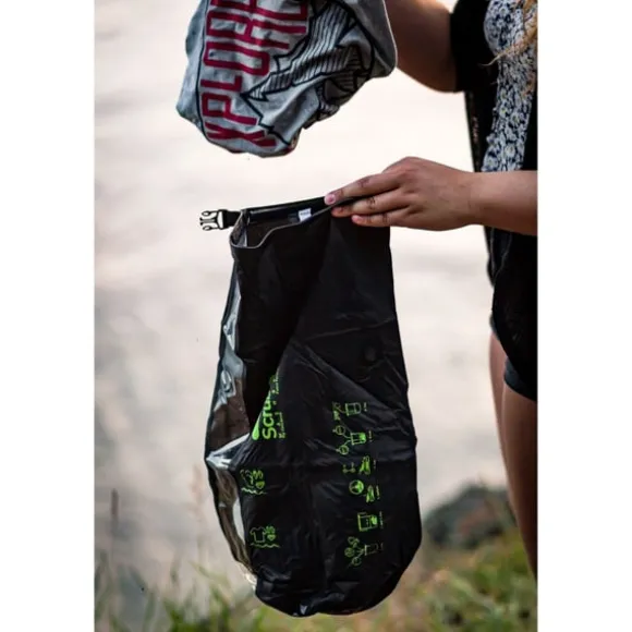 SCRUBBA WASH BAG 13.5L Black, tvättpåse resa, drybag med inbyggd tvättbräda