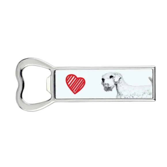 Sealyham Terrier - flasköppnare med en hund, personlig kylöppnare, unik present till en man från Art-Dog