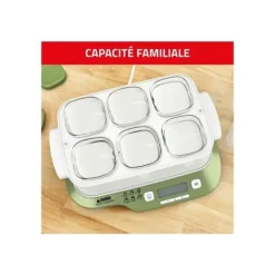 SEB Multi Delices Express & Vegetal yoghurtmaskin, 6 skålar, 6 program, Expressprogram, Vegetaliska desserter, Tillverkad i Frankrike