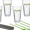 Secret De Gourmet Mojito set 13 delar cocktailglas 330 ml Muddler mixer sugrör