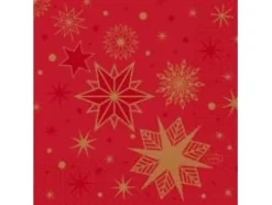 Serviet Duni 24 x 24 cm 3-lag Stargazing Red,20 pk x 50 stk/krt