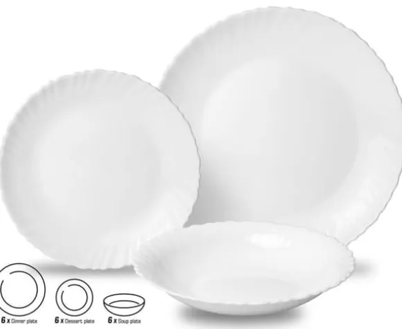 Servis Set 18 stycken tallrikar för 6 personer KINGHOFF KH-1875