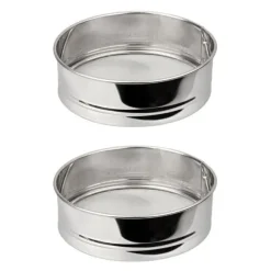Set med 2 extra fina kökssiktar i rostfritt stål - FACKELMANN - Basic - 18 cm