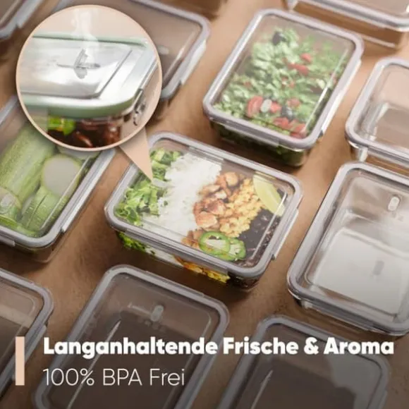 Set med förvaringsburkar 2 delar i glas Classbach C-FHD4024G