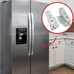 Set med 2 gångjärn för BAUKNECHT, WHIRLPOOL, KITCHENAID, LADEN kyl-frysar