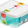 Set med 3 0,6 L Arctic.line squre matbehållare