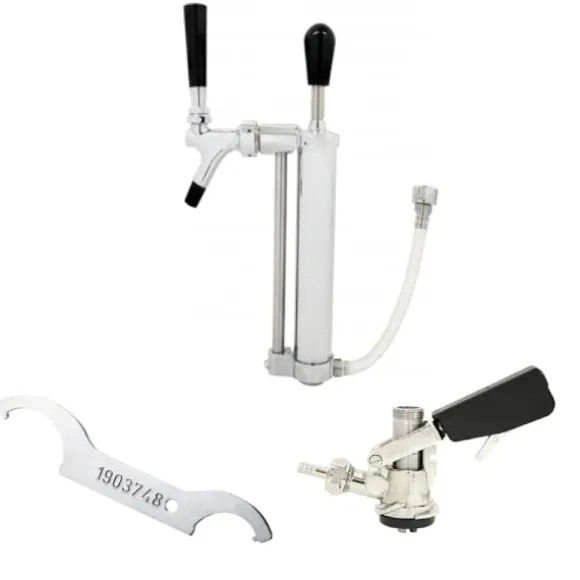 Set med picknickpump med kolvkran 5/8 Co2-utlopp, KEG:Type S