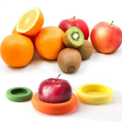 Set med 4 Silikon Matskydd Bestick Grönsaksfrukt Konservering Verktyg Kökstillbehör