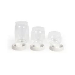 Set med 3 vakuumburkar - LIVOO - MEN401 - 400 ml, 800 ml och 1,2 L - Borosciliatglas - Fryssäker