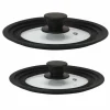 SET 2 UNIVERSALA GLASFÖRSEGA MED Ø16/18/20CM / 24/26/28CM KÖKSSPLASHSKYDDARE