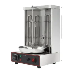 Shawarma Grillmaskin, Automatisk Rotering, Justerbar Temperatur,Silver