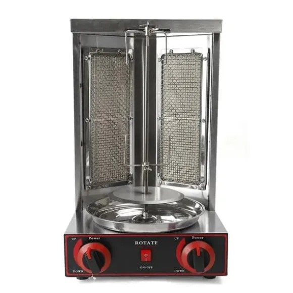 Shawarma Grill, 3000W, 2 Brännare,grå