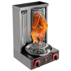 Shawarma Gyros Döner Grill - CG-25 Vertikal Rotisserie - 3000 W - 220 V - 2 Värmeelement - Kapacitet 12 kg