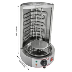 Shawarma-maskin, automatisk roterande, värmereglering,Silver