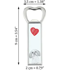 Shih Tzu, Shi tsu, Shi-Tzu, Szi-cu, Szitzu - flasköppnare med en hund, personlig kylöppnare, unik present till en man från Art-Dog