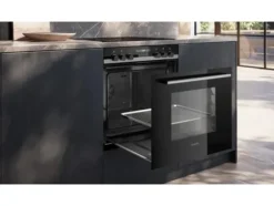 Siemens HE517BBS4 + EI645CFB6E, Induktionshäll med zon, 4 zone(s), Glass-keramisk, Svart, Röra, 58,3 cm