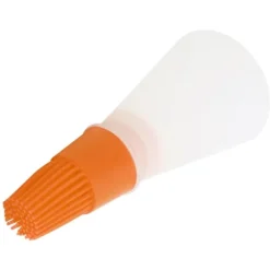Silikonoljeborste med oljeflaska Högtemperaturbeständig borste Oljekontrollborste för kök Orange