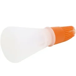 Silikonoljeborste med oljeflaska Högtemperaturbeständig borste Oljekontrollborste för kök Orange