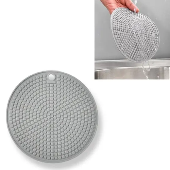 Silikonunderläggsmattor Värmeisolering Runda grythållare Anti-slip för kök Matbord Bänkskivor