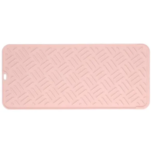 Silikon Värmeisoleringsdyna Skrivbord Anti-Skolning Vattentät Silikondyna för Hemkök (Rosa, 45x20cm)