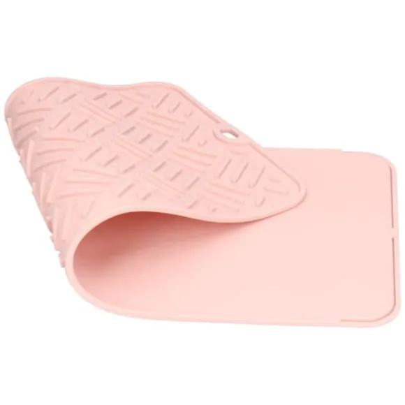 Silikon Värmeisoleringsdyna Skrivbord Anti-Skolning Vattentät Silikondyna för Hemkök (Rosa, 45x20cm)