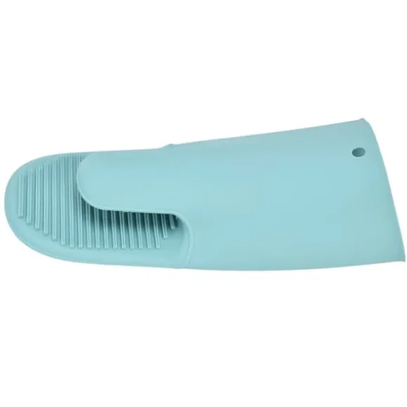 Silikon Värmeisoleringshandskar Förtjockade Anti-Slip Ugnsvantar Handskar för mikrovågsgrillNordic Green