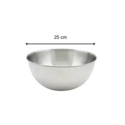 Skål för blandning i rostfritt stål med 25 cm diameter Fackelmann Basic