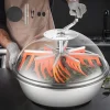 Skåltrimmer/knopptrimmer - Manuell 60 cm - Blad i rostfritt stål - Transparent lock - Våt- och torrtrim - Handvev - För hydroponisk odling