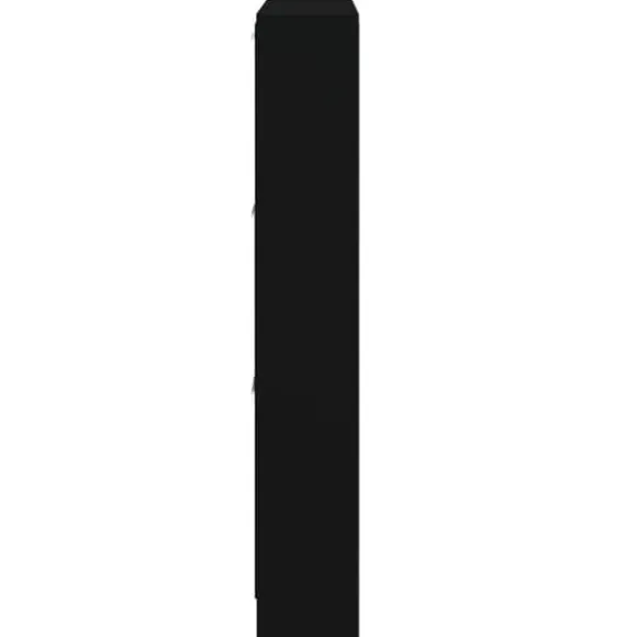 Skoskåp i konstruerat trä - Modern förvaring | Färg: Svart | Storlek: 59x17x108 cm
