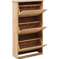 Skoskåp massivt valnötsträ 55x20x104 cm - Skoförvaring - Sko Förvaring - Home & Living