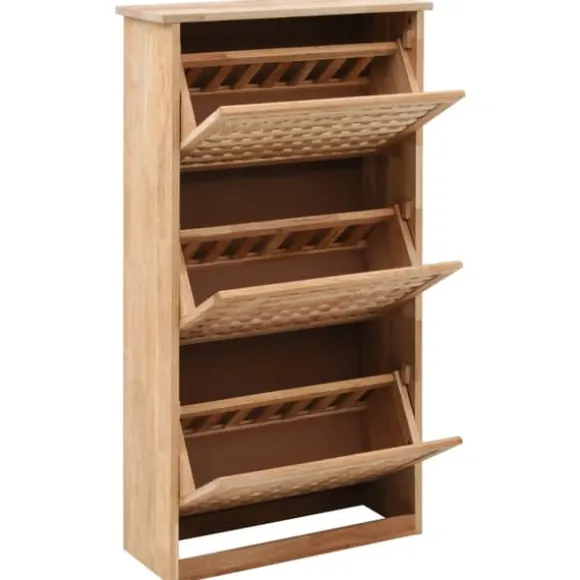 Skoskåp massivt valnötsträ 55x20x104 cm - Skoförvaring - Sko Förvaring - Home & Living
