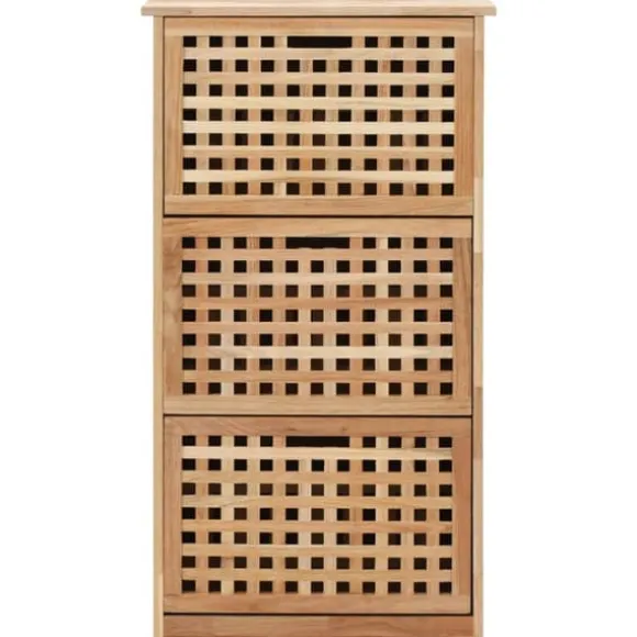 Skoskåp massivt valnötsträ 55x20x104 cm - Skoförvaring - Sko Förvaring - Home & Living