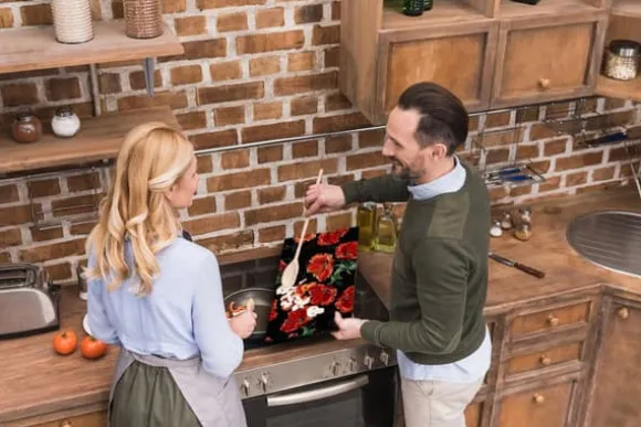 SKÄRBRÄDA I GLAS 52x30 BLOMMOR
