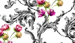 SKÄRBRÄDA I GLAS 52x30 BLOMMOR